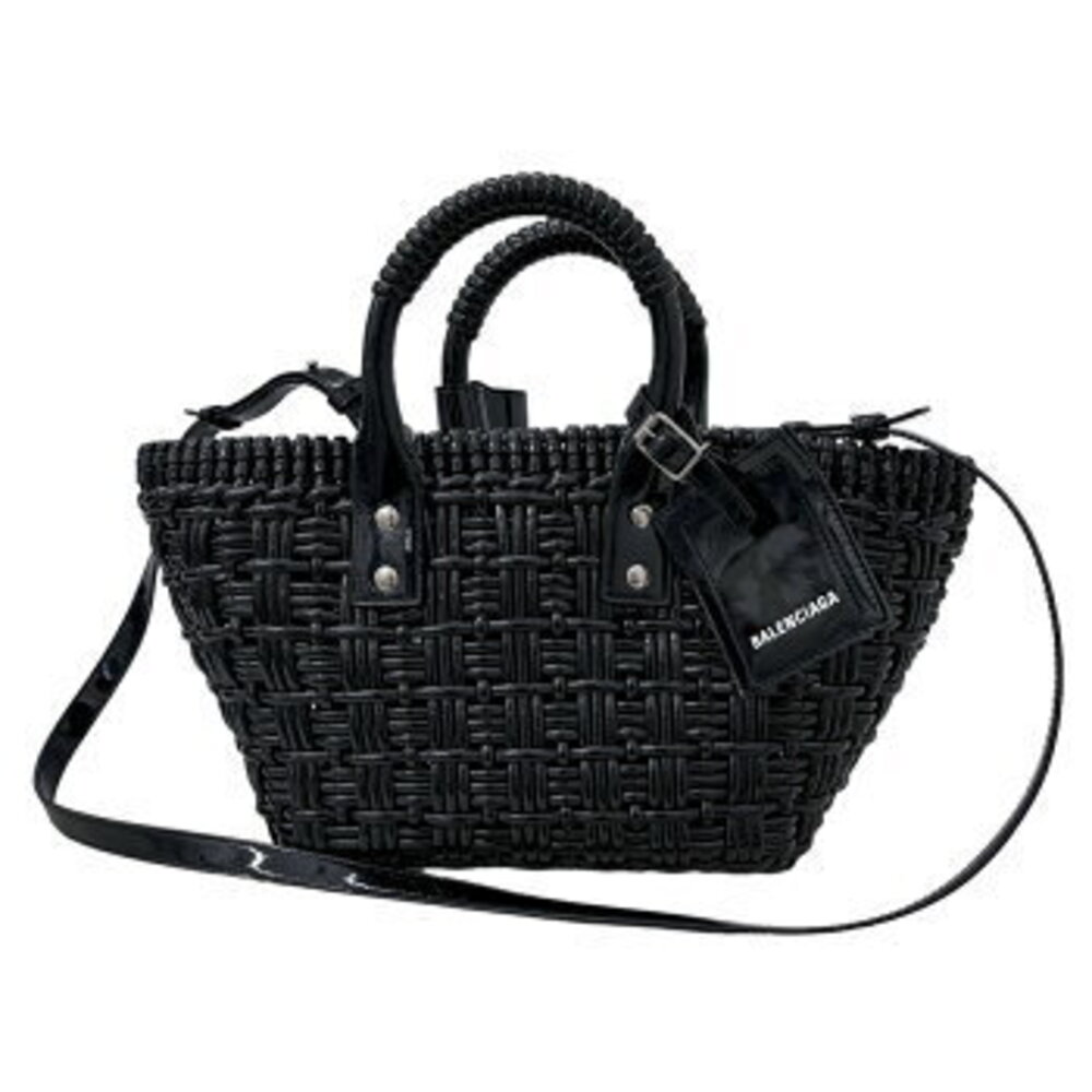 BALENCIAGA Bistro XS Shoulder Bag Black Basket